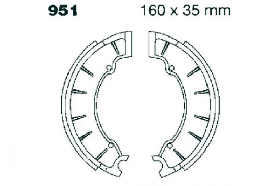 Brake shoe set EBC 951