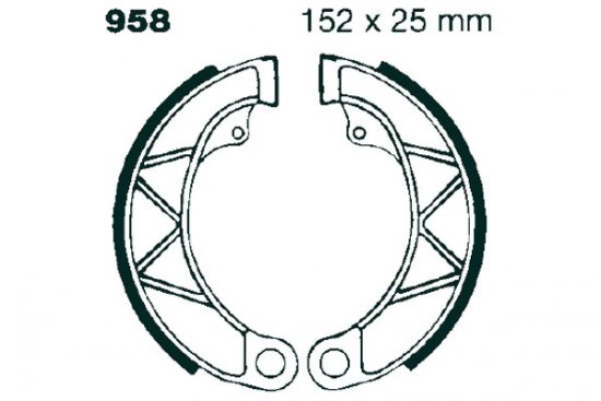 Brake shoe set EBC 958