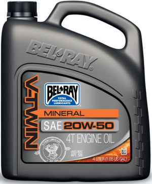 Engine oil Bel-Ray V-TWIN MINERAL 20W-50 4 l