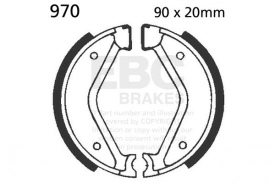 Brake shoe set EBC 970