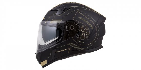 Full face helmet CASSIDA INTEGRAL 3.0 TURBOHEAD black matt/ gold 2XL for BETA RR 350