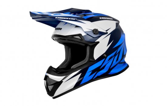 Motocross Helmet CASSIDA CROSS CUP TWO blue/ dark blue/ white L for KAWASAKI Z 1000