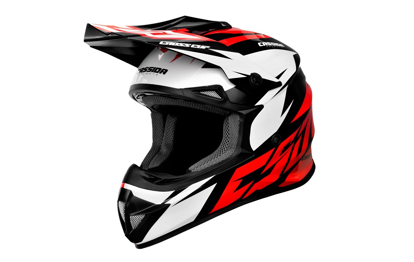 Motocross Helmet CASSIDA CROSS CUP TWO red/ white/ black 2XL