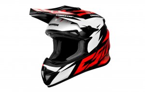 Motocross Helmet CASSIDA CROSS CUP TWO red/ white/ black L