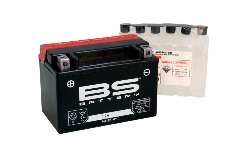 YTX9-BS -12 Volt 8 AH, 135 CCA, Rechargeable Maintenance Free SLA AGM  Motorcycle Battery 