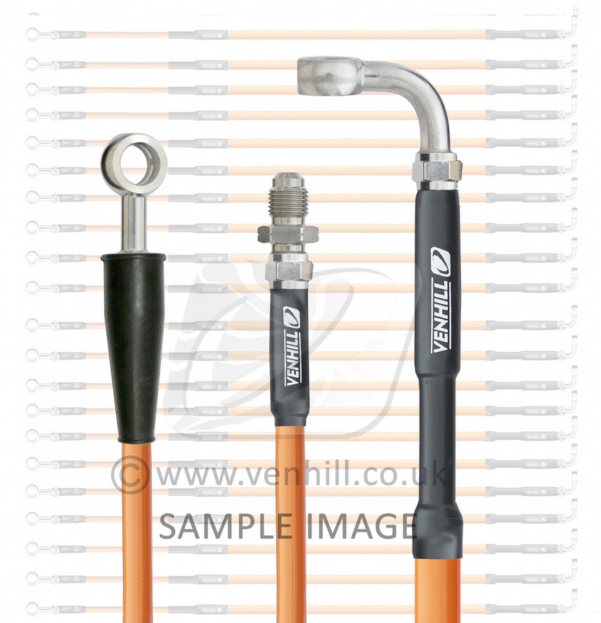 Rear brake hose Venhill H02-2-014/P-OR Orange