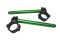 Aluminium-forged clip-ons ACCOSSATO with metal clamp composed of 2 half-rings 10 degrees inclination, green