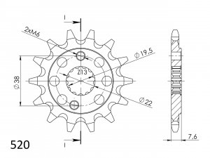 Front sprocket SUPERSPROX 14T, 520