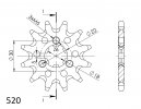 Front sprocket SUPERSPROX CST-1445:11 11T, 520