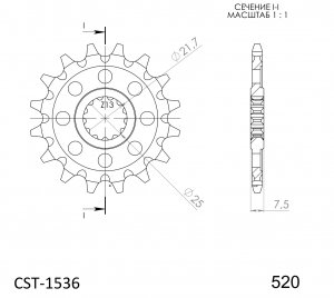 Front sprocket SUPERSPROX 16T, 520