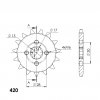 Front sprocket SUPERSPROX CST-253:15 15T, 420