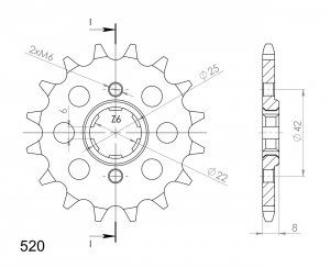 Front sprocket SUPERSPROX 13T, 520