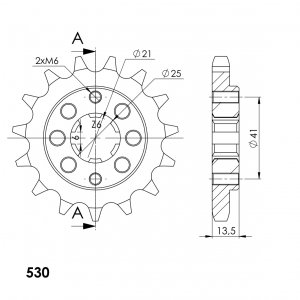 Front sprocket SUPERSPROX 15T, 530