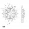 Front sprocket SUPERSPROX 14T, 520