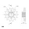 Front sprocket SUPERSPROX 15T, 530