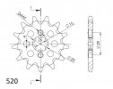 Front sprocket SUPERSPROX CST-422:12 12T, 520