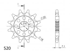 Front sprocket SUPERSPROX CST-427:11 11T, 520