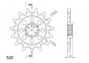 Front sprocket SUPERSPROX 15T, 520