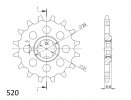 Front sprocket SUPERSPROX CST-507:15 15T, 520