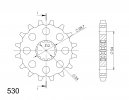 Front sprocket SUPERSPROX CST-517:15 15T, 530