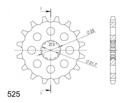 Front sprocket SUPERSPROX CST-520:14 14T, 525