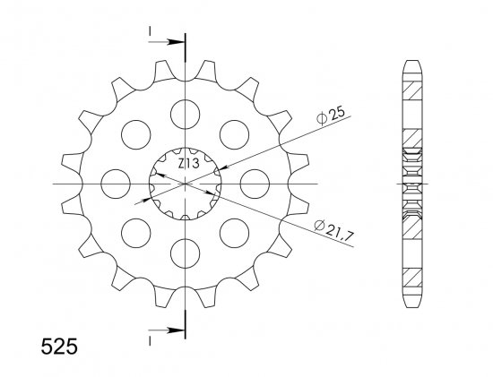 Front sprocket SUPERSPROX CST-520:16 16T, 525