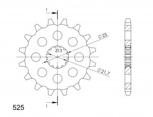 Front sprocket SUPERSPROX CST-520:16 16T, 525