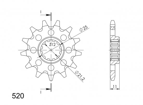 Front sprocket SUPERSPROX CST-824:14 14T, 520