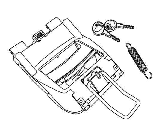 Locking system SHAD D1B45MAR for SH45