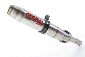 Dual slip-on exhaust GPR DEEPTONE Brushed Stainless steel including removable db killer, link pipe and catalyst