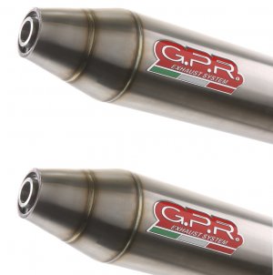 Full exhaust system GPR DEEPTONE Brushed Stainless steel including removable db killer