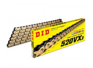 VX series X-Ring chain D.I.D Chain 520VX3 120 L Gold/Black