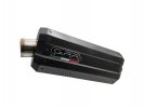 Slip-on exhaust GPR E4.BM.107.DNPO DUNE Brushed Stainless steel including removable db killer and link pipe