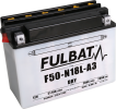 Conventional battery (incl.acid pack) FULBAT F50-N18L-A3 (Y50-N18L-A3) Acid pack included