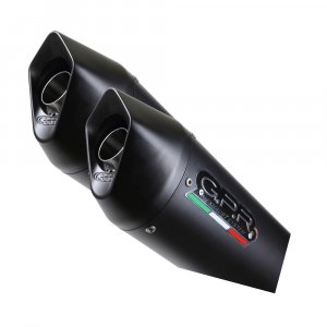 Dual bolt-on silencer GPR FURORE Matte Black including removable db killers