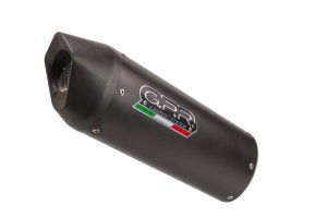 Dual slip-on exhaust GPR FURORE EVO4 Matte Black including removable db killers and link pipes