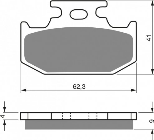 Brake pads GOLDFREN K5 for KAWASAKI KX 500 (1989-1995)