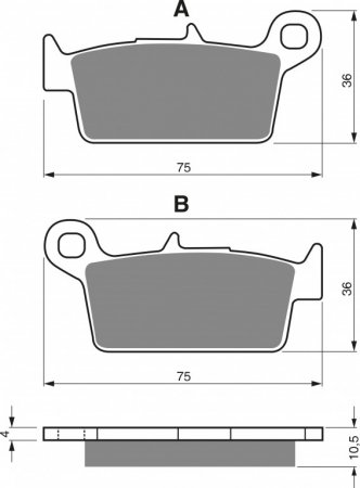 Brake pads GOLDFREN K5 for KAWASAKI KX 500