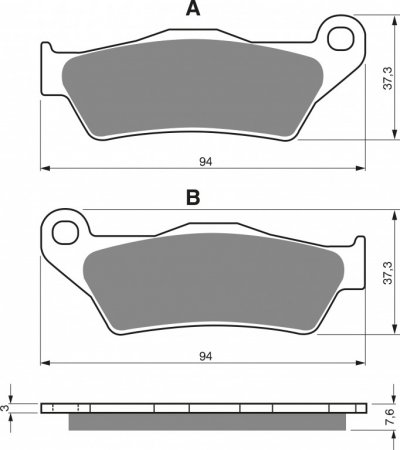 Brake pads GOLDFREN AD for KTM EXC-F 520 Racing (1999-2002)