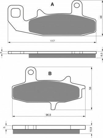 Brake pads GOLDFREN 036 AD  OFF-ROAD FRONT