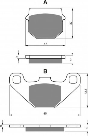 Brake pads GOLDFREN 042 K1