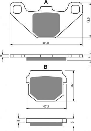 Brake pads GOLDFREN 047 S3