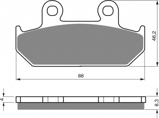 Brake pads GOLDFREN 051 S3