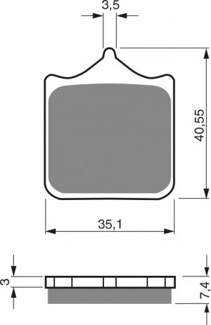 Brake pads GOLDFREN AD (1 set = 4 pcs)