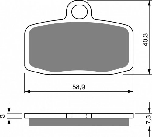 Brake pads GOLDFREN K5 for KTM Freeride 250 R (2014-2017)