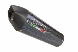 Dual slip-on exhaust GPR GP EVO4 Carbon look including removable db killers and link pipes