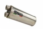 Slip-on exhaust GPR E4.BM.107.DUAL.IO DUAL Brushed Stainless steel including removable db killer and link pipe