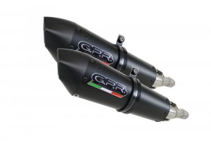 Dual slip-on exhaust GPR GPE ANN. Titanium Matte Black including removable db killers and link pipes