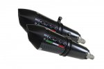 Dual slip-on exhaust GPR CAT.47.GPAN.PO GPE ANN. Carbon look including removable db killers, link pipes and catalysts