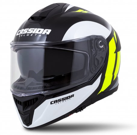 Full face helmet CASSIDA Integral GT 2.0 Ikon white/ fluo yellow/ grey/ black 2XL for YAMAHA YZ 450 F